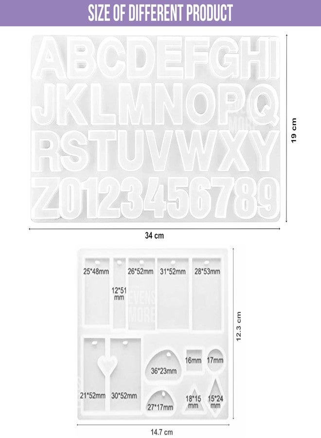 Craftinger DIY Alphabet & Keychain Making Mould Kit Set for Resin Art with Glitter, Pearl Mica Powder and More - Image 5